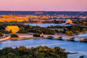 Aerial view of Washington D.C.