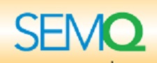 Yellow background with the word "SEMQ" in blue and green lettering. 