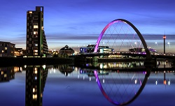 Photo of the Clyde Arc in Glasgow, United Kingdom. 